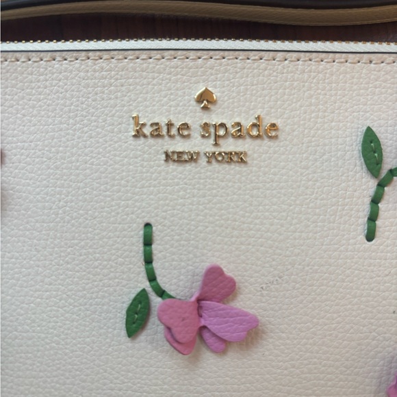 Kate Spade Cream Wrislet with 3D Pink  Floral Design - Picture 2 of 5